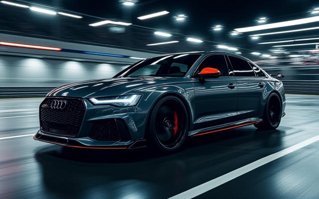 Audi RS6 C8 Stage 2, leistungsgesteigerter Kombi auf der Rennstrecke